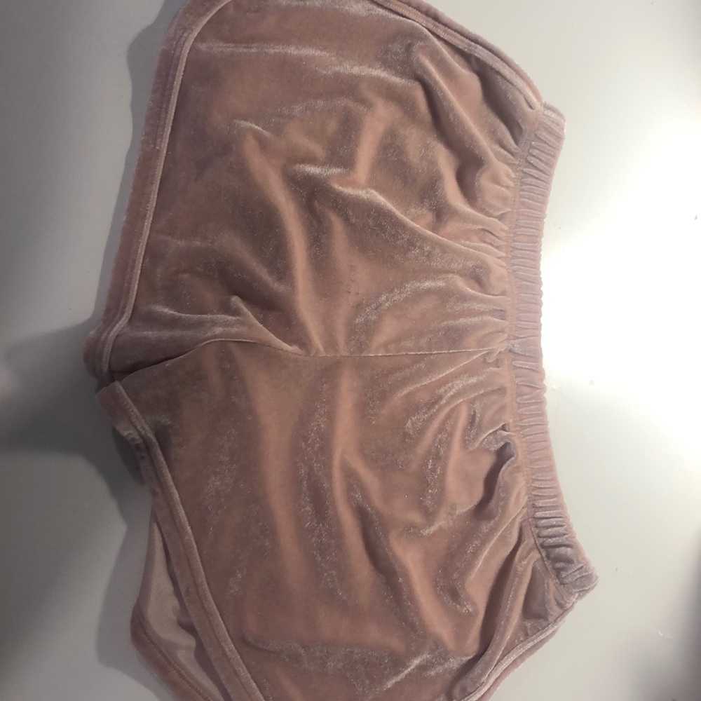Pink velvet brandy Melville shorts